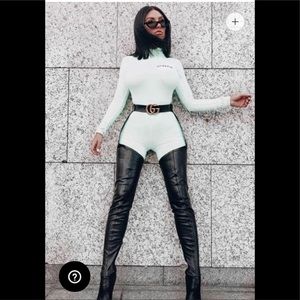 New Belted Thigh High Chap Stiletto Boots size 10